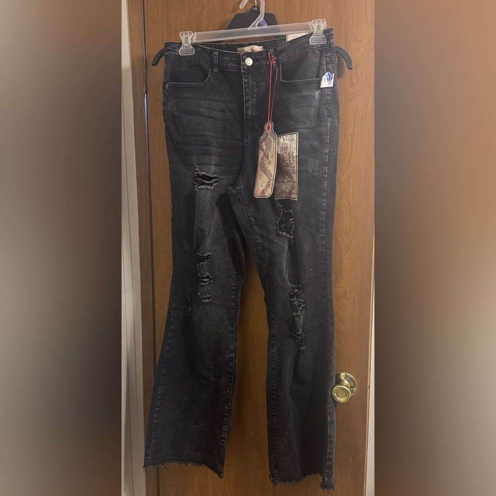 Distressed Black Jeans
